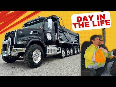 DAY IN THE LIFE OF A DUMP TRUCK DRIVER | POV