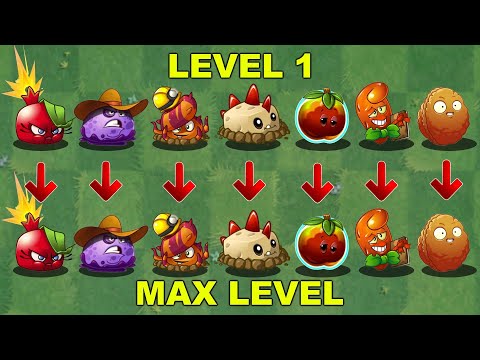 Pvz 2 Discovey - Every Bomb Plant LEVEL 1 vs MAX LEVEL