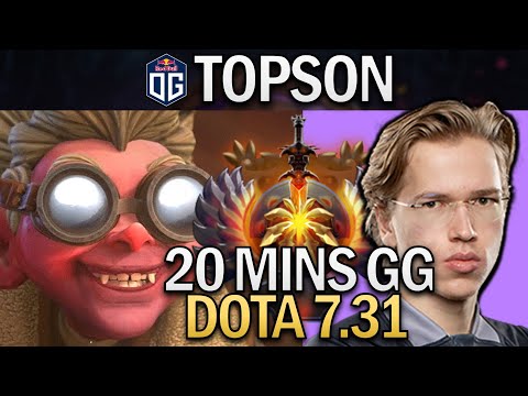 OG.TOPSON SNAPFIRE - 20 MINS GG - DOTA 2 7.31 PRO GAMEPLAY
