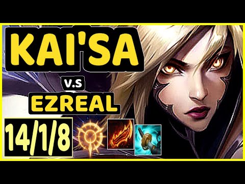 ZVEN (KAI'SA) vs EZREAL - QUADRAKILL 14/1/8 KDA BOTTOM ADC CHALLENGER GAMEPLAY - NA
