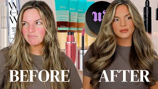 FULL GRWM | HAIR - MAKEUP - SKINCARE  - WET TO DRY TUTORIAL | Casey Holmes