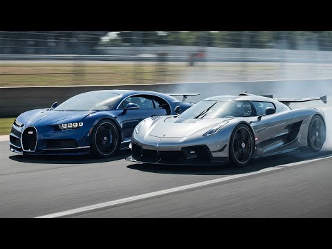 Bugatti Chiron Pur Sport Vs Koenigsegg Jesko Attack 0-340 km/h Acceleration
