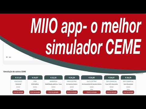 MIIO app: como obter a simulação de custo dos outros CEME