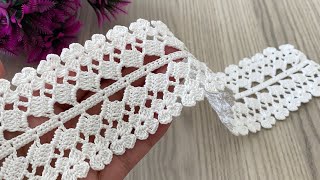 🤍A Different and Incredibly Beautiful Crochet Pattern🤍 How to Make a Unique Edge Lace