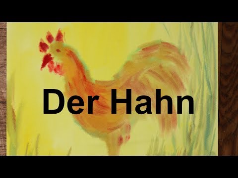 Einen Hahn malen - Aquarell - Tutorial deutsch (German) | 023
