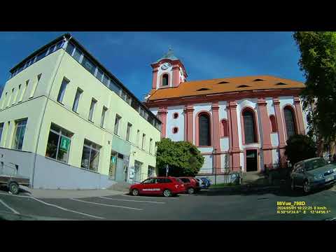 CZ: Chodov (Chodau). Karlovarský kraj. Rundfahrt durch die Stadtmitte. Mai 2024