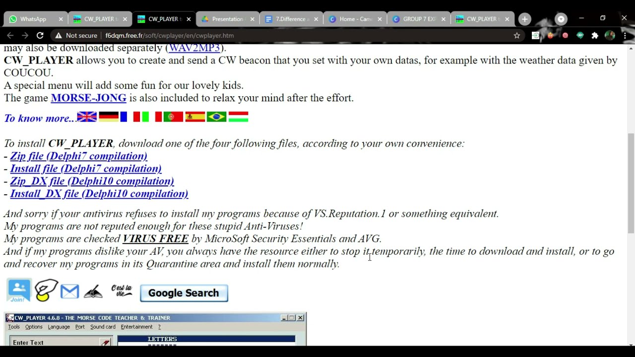 HOW TO INSTALL THE CW PLAYER (MORSE CODE APPS) - FOR MOBILE PHONE AND WINDOWS PC