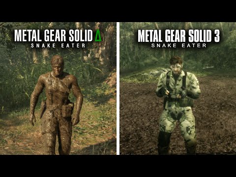 Metal Gear Solid Delta vs Original MGS3 - Physics and Details Comparsion