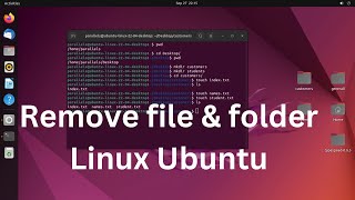 How to remove file and folder using terminal on linux Ubuntu