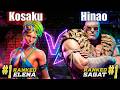 SF6 AE KOSAKU 1 Elena Vs RCJ HINAO 1 Sagat High Level Gameplay