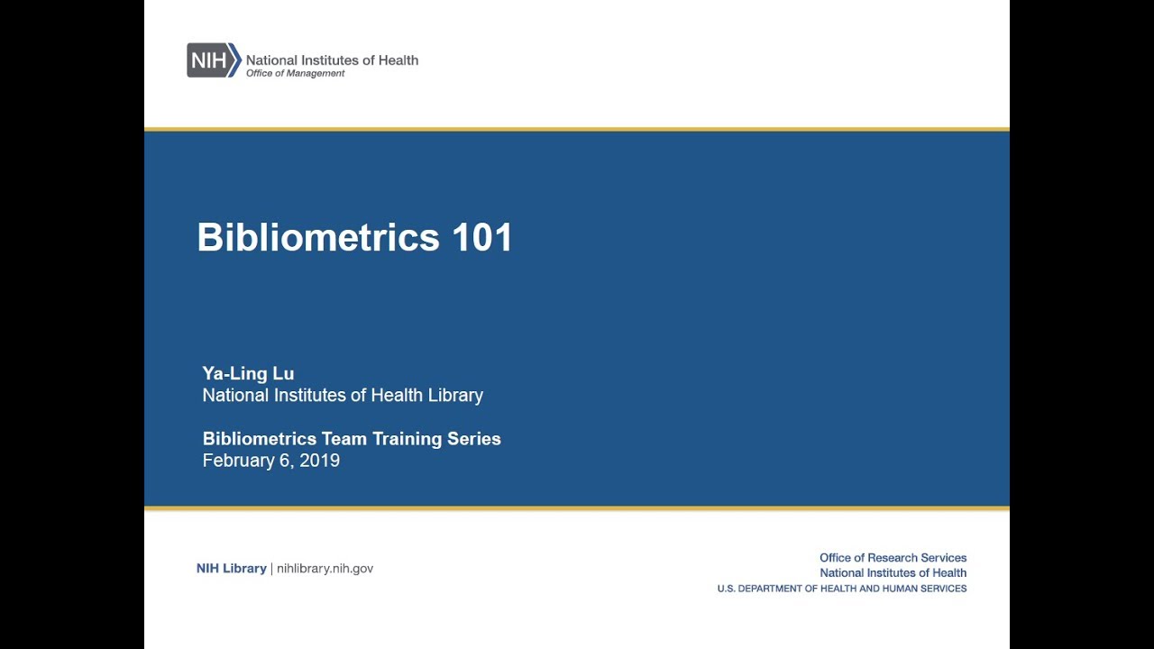 Week 2: Bibliometrics 101