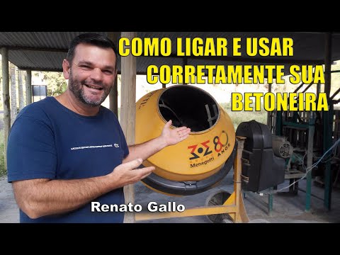 Como Ligar e Usar corretamente a Betoneira