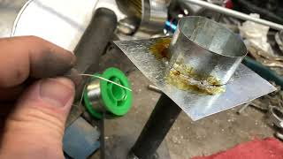 Solder galvanized steel.  (lead free solder and Pine tree rosin)