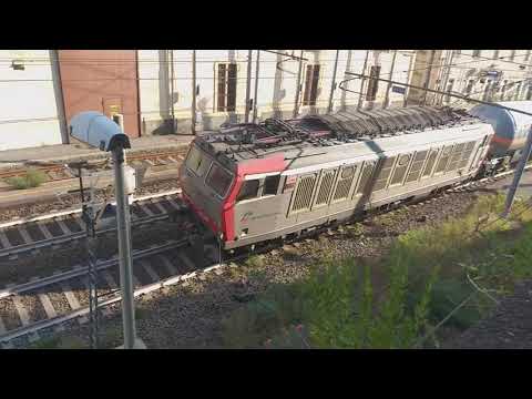 Treno merci doppia tigre dts e652 083 + 143 cisterne vtg,Mignanego,succursale Giovi,trains hunter