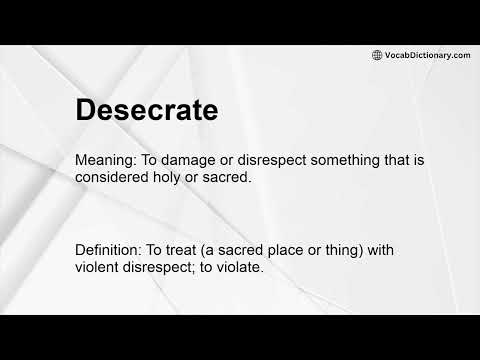 Desecrate Meaning