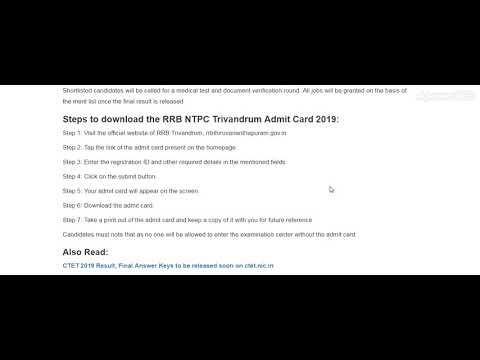 download lagu mp3 mp4 Rrb Tvm Admit Card 2018, download lagu Rrb Tvm Admit Card 2018 gratis, unduh video klip Rrb Tvm Admit Card 2018