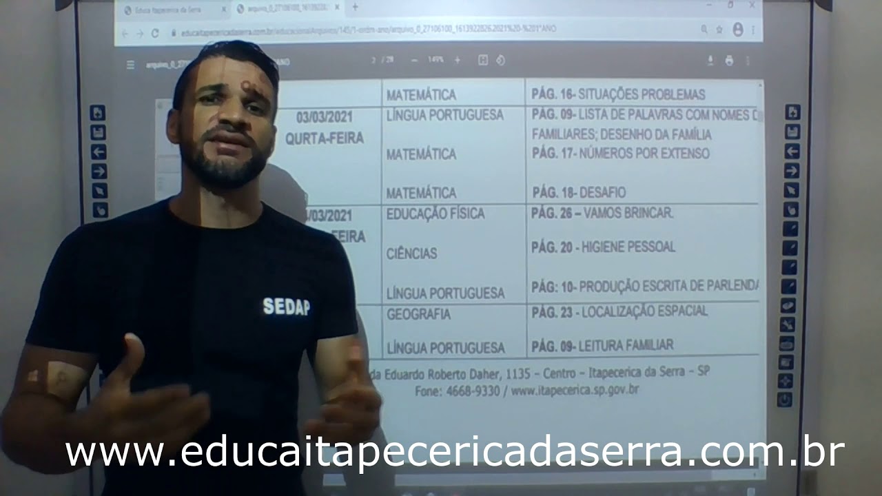 Tutorial para pais e alunos dos Cadernos de Atividades