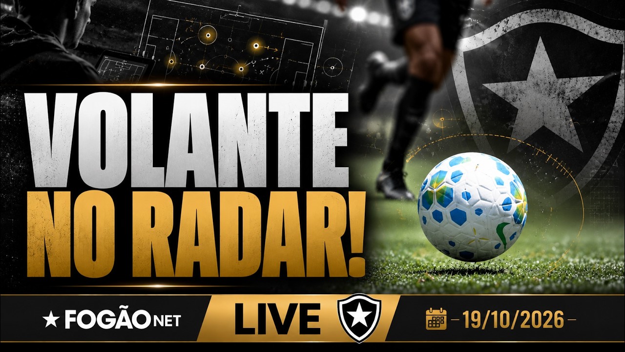 LIVE | Botafogo mapeia volante para 2027; clube terá semana tranquila de treinos