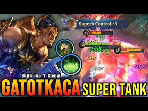 NONSTOP WAR!! Super Tank Gatotkaca MVP Plays!! - Build Top 1 Global Gatotkaca ~ MLBB