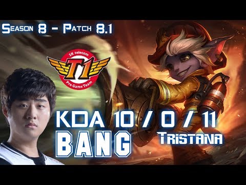 SKT T1 Bang TRISTANA vs VAYNE ADC - Patch 8.1 KR Ranked