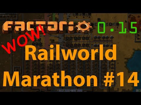 Factorio Railworld Marathon #14 - green circuit and blue science optimization
