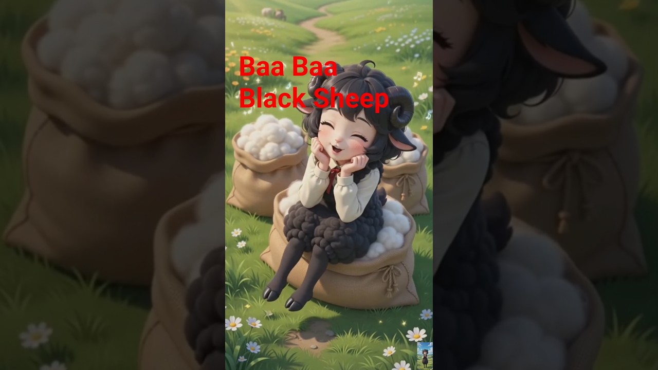 Baa Baa Black Sheep#shorts #anime #cartoon #learningisfun #animation#nurseryrhymes #kidstime #kids