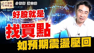 如預期震盪壓回 好股就是找買點 (圖)