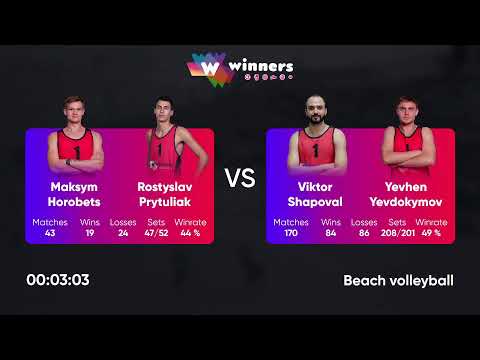 14:35 M. Horobets / R. Prytuliak - V. Shapoval / Y. Yevdokymov 06.07.2022 | Winners Beach Volleyball
