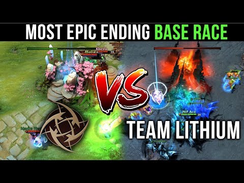 NIP vs LITHIUM - MOST EPIC ENDING EVER? INSANE BASE RACE SHOWDOWN - UNREAL Comeback Play Dota 2