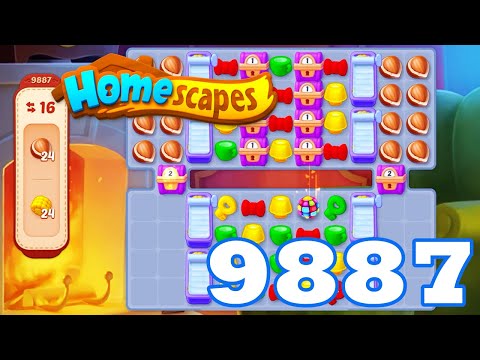 Homescapes Level 9887 HD 3 - match puzzle game | Gameplay Walkthrough | android | GameGo Game | IOS