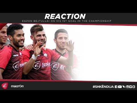 REACTION | Egzon Bejtullai reacts to his first goal of the championship