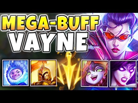 MEGABUFF GOD-MODE VAYNE! FOUR SUPPORTS + LETHAL TEMPO (INSANE) - League of Legends