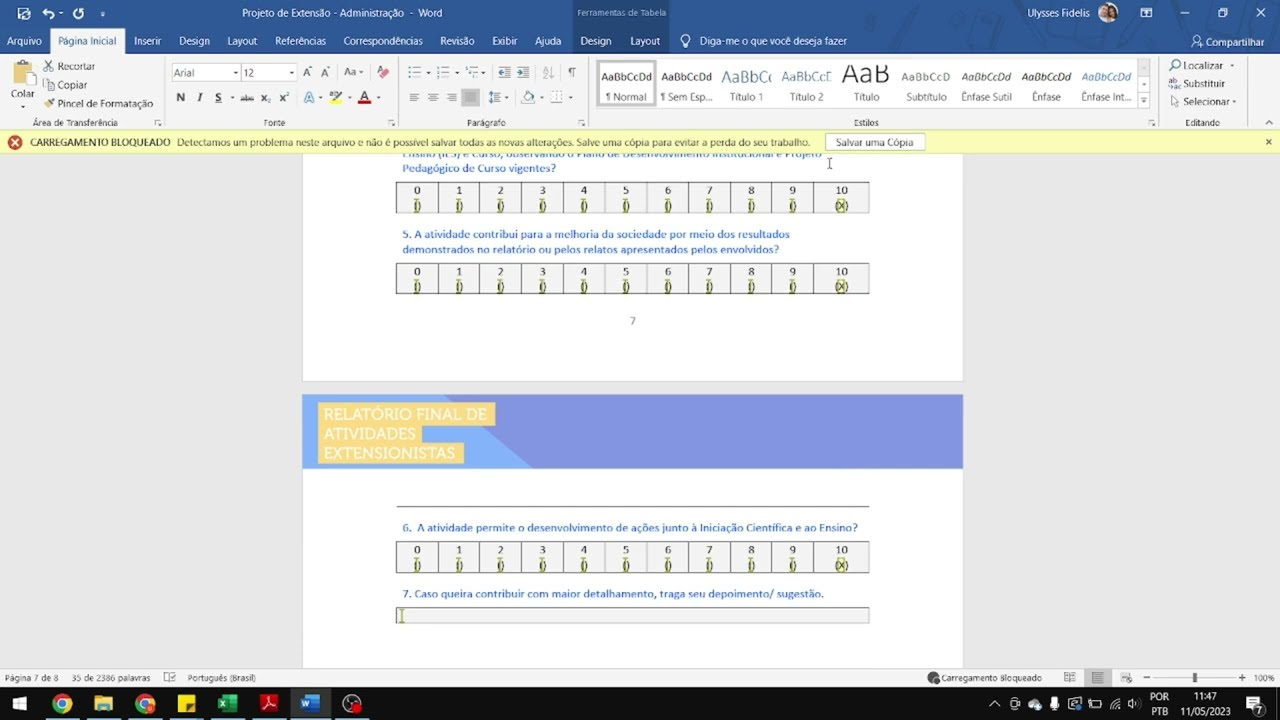 Projeto de Extensão - Administração (Relatório Final)