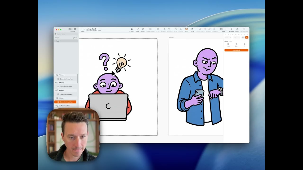 Removing backgrounds from AI-generated assets in Sketch | Day 4