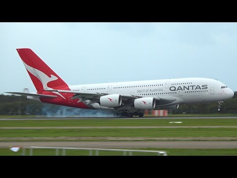 Qantas Airbus A380-842 [VH-OQF] | Landing at Brisbane Airport