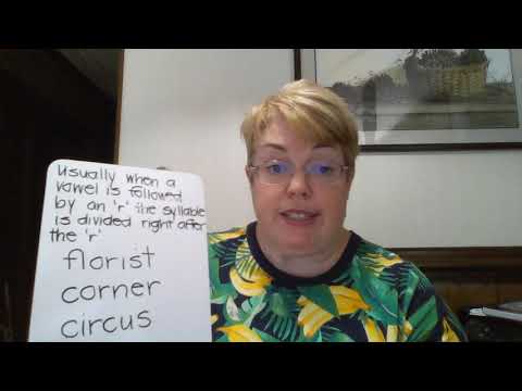 R-Controlled Syllable Division Rule with Mrs. Kovac