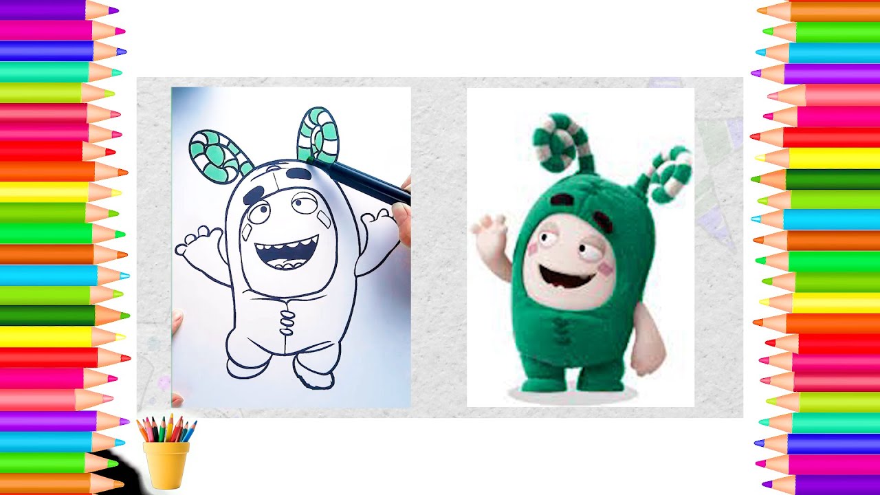 Oddbods coloring Pages How to Paint  Oddbod Zee coloring pages