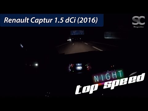 Renault Captur 1.5 dCi (2016) on German Autobahn - POV Top Speed Drive at Night