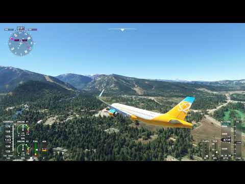 Flight Simulator 2020 Aspen, CO KASE LOC/DME-E Circling Approach RWY 33 Airbus A320neo Attempt #2