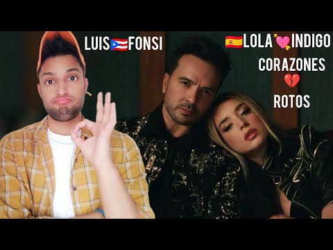 reacción Lola Indigo, Luis Fonsi - CORAZONES ROTOS (Official Video) reaction reaccion