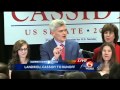 Bill Cassidy speaks to supporters as he heads to.