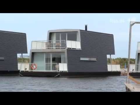 Hausboote in Bork Havn in Dänemark