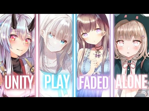 Nightcore ↬  Play 𝒙 Faded 𝒙 Unity 𝒙 Alone [ Switching vocals]