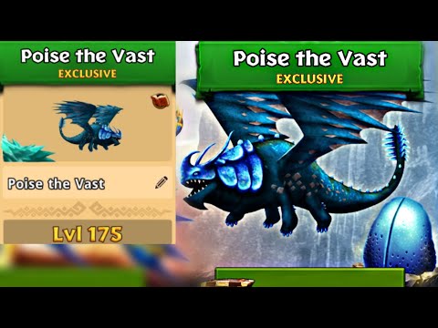 POISE THE VAST Max Level 175 Titan Mode - Exclusive Rumblehorn - Dragons: Rise of Berk