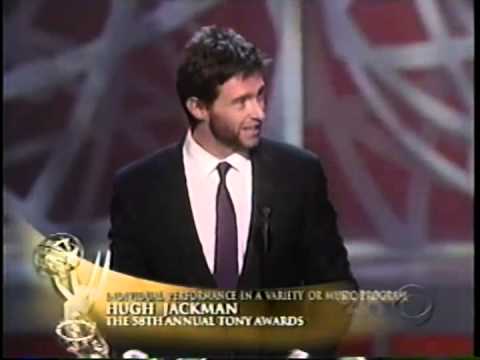 Hugh Jackman wins 2005 Emmy Award for Individual Performance in a Variety or Music Program