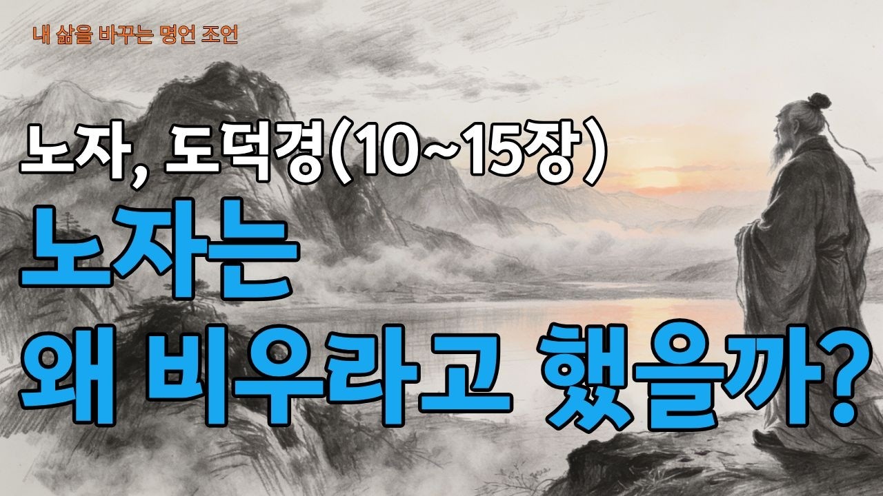 잠들기 전 듣는 도덕경(10~15장)│노자는 왜 비우라고 했을까?│비움의 철학