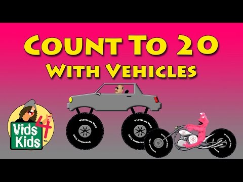 Vehicle Counting For Kids - Cars Trucks Motorcycles Construction Equipment