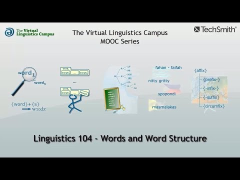 pMOOC Description: Linguistics 104 - Words  and Word Structure