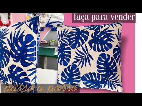 Como Fazer Capa De Almofada Mais Fácil do Mundo [Passo a Passo Para Iniciantes | Com Zíper Perfeito]