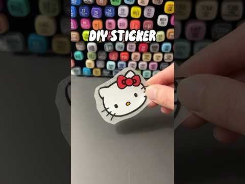How to make stickers at home?! #diysticker #papercrafts #hellokitty #cute #crafts #diy
